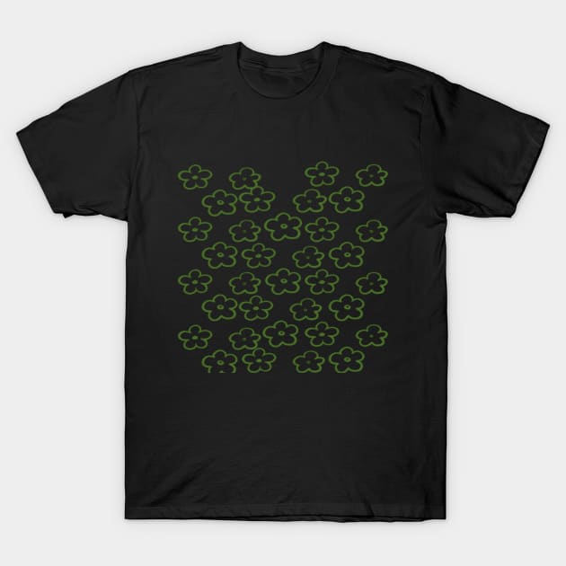 Green mini cutie flowers T-Shirt by Shineyarts